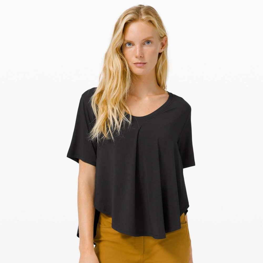 Up for Down Time Short Sleeve, Black, Size 10